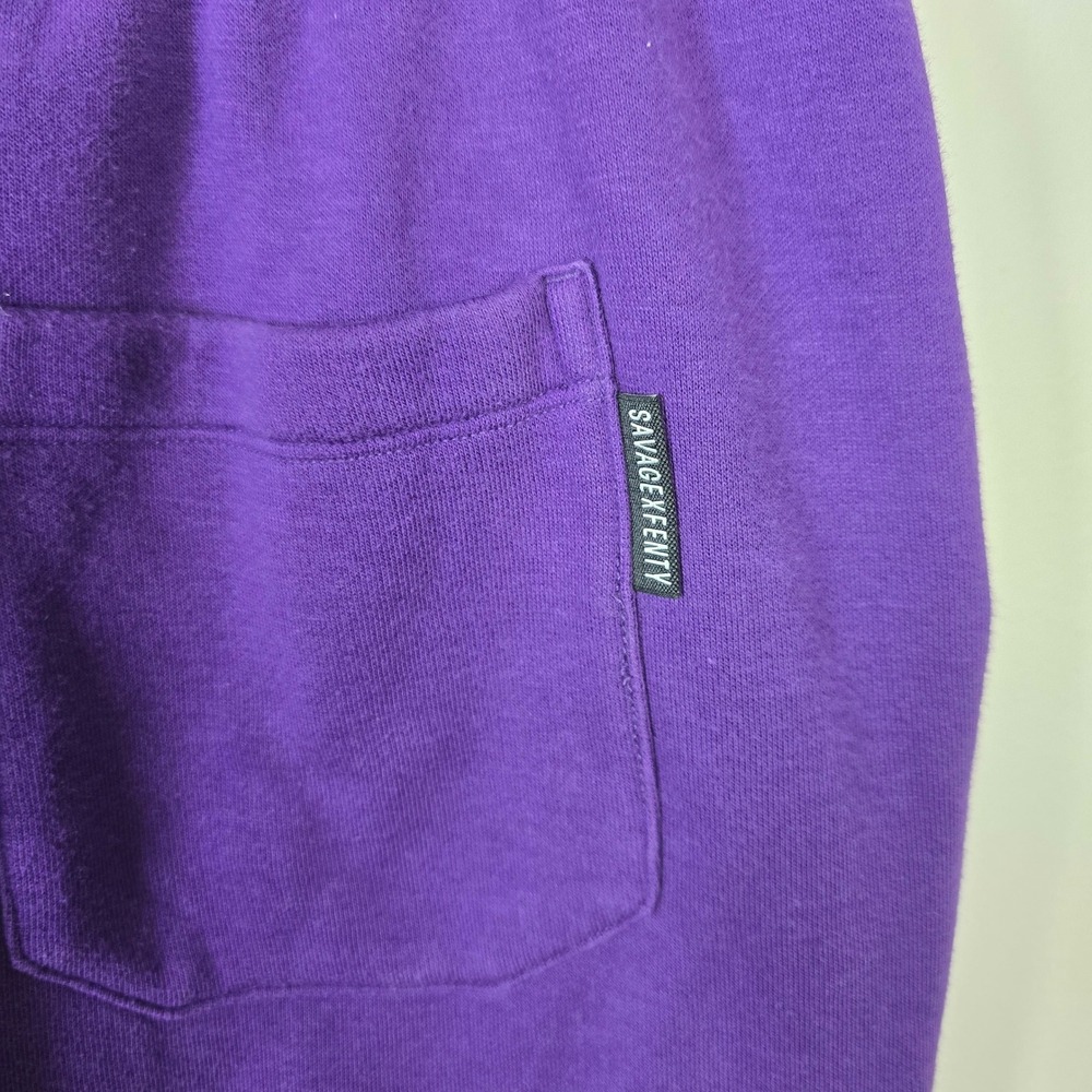 Savage X Fenty Mens Purple Relaxed Logo Joggers Sweatpants Small Rihanna S - Picture 3 of 7